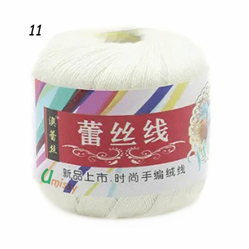 1pc 11 1 шт. хлопок чесаная пряжа для ручного вязания тонкая мягкая цветная Органическая пряжа - Цвет: 1pc 11