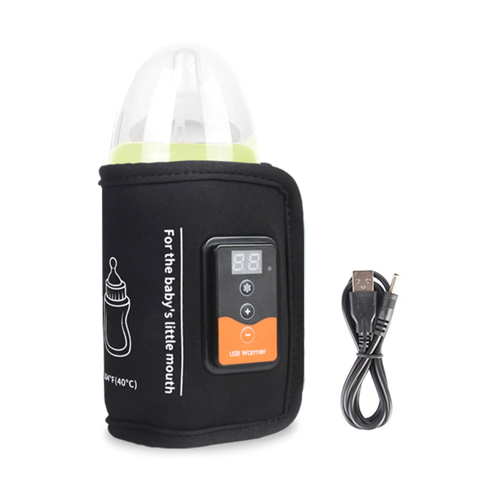 

USB Bottle Warmer Bag Milk Warmer Bottle Heating Keeper For Baby Care Portable Intelligent Adjustable Warm Milk Device Noble