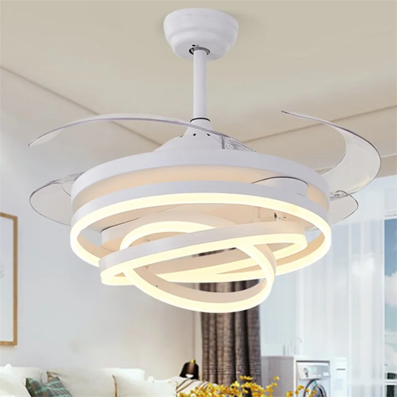 Потолочный светильник OUFULA без лезвия лампа с дистанционным управлением