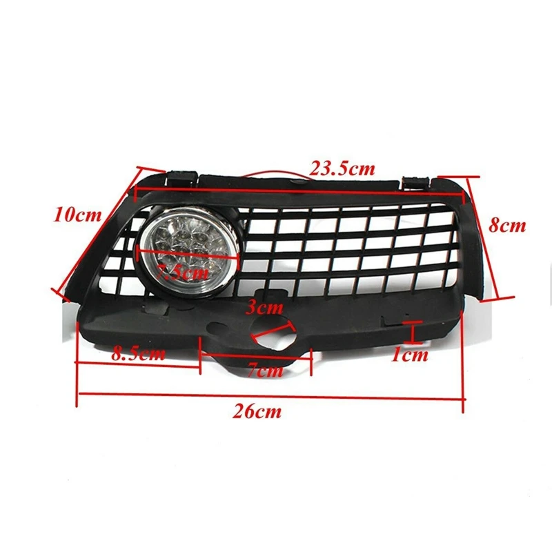 Для Vw Mk3 Golf Jetta 1992-1998 Решетка переднего бампера 6000K белый светодиодный Drl для