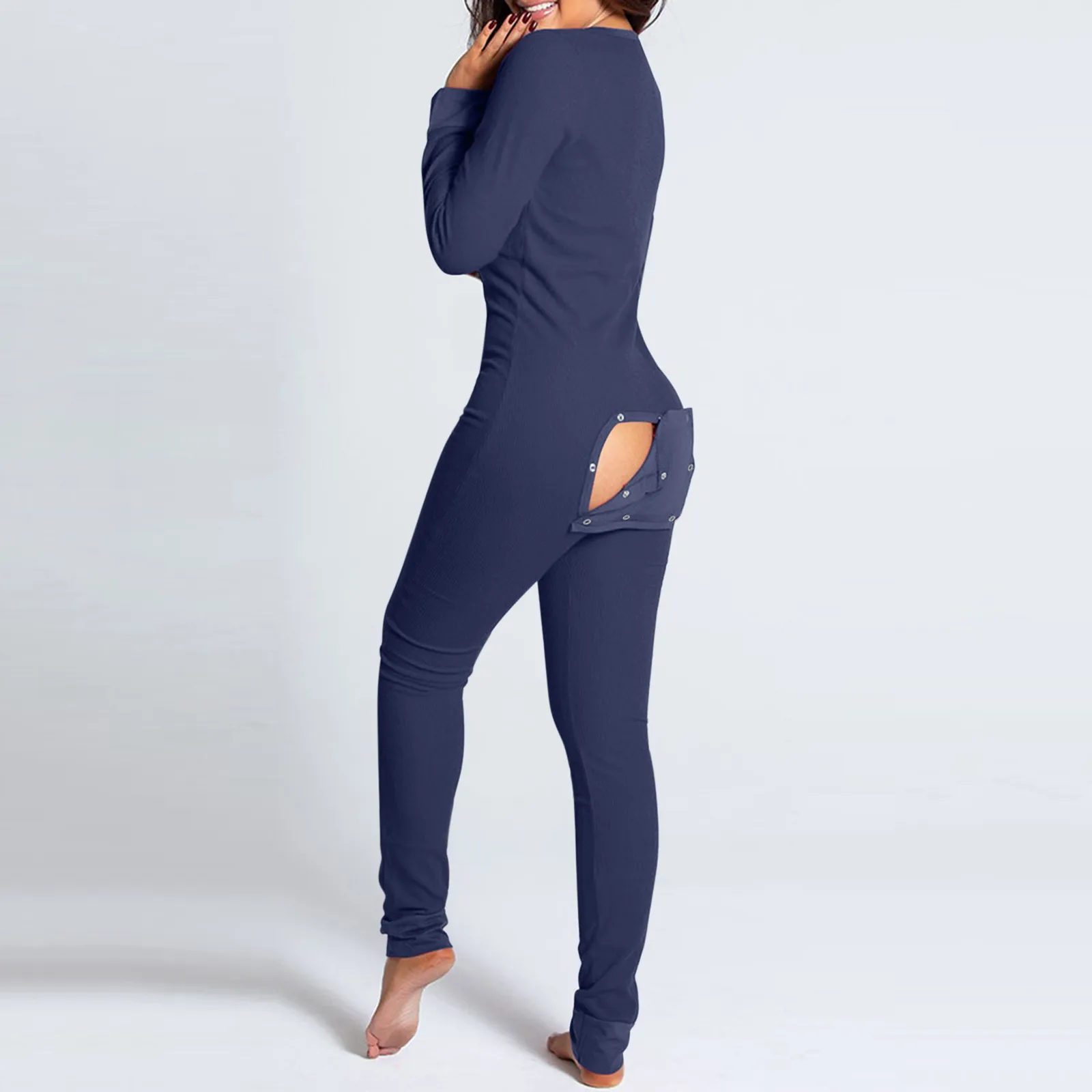 

Women's Jumpsuits Button-down Front Functional 2020 Summer Clothes Buttoned Flap Adults Jumpsuit Combinaison Femme