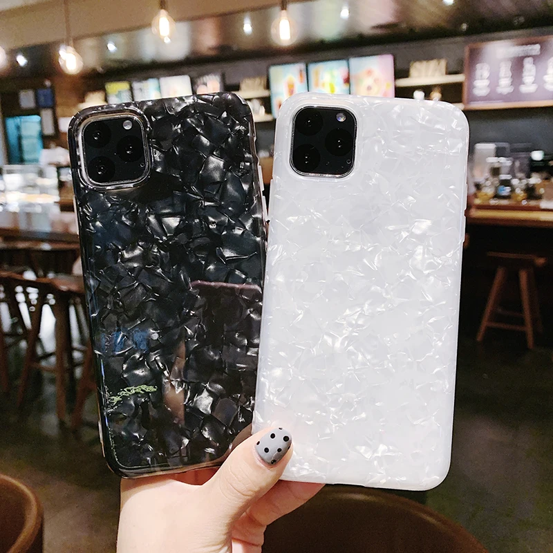 Глянцевый чехол для телефона iphone 6 7 8 Plus X XS Max XR Bling ракушка силиконовый Блестящий Мягкий чехол из ТПУ для iphone 11 11Pro Max