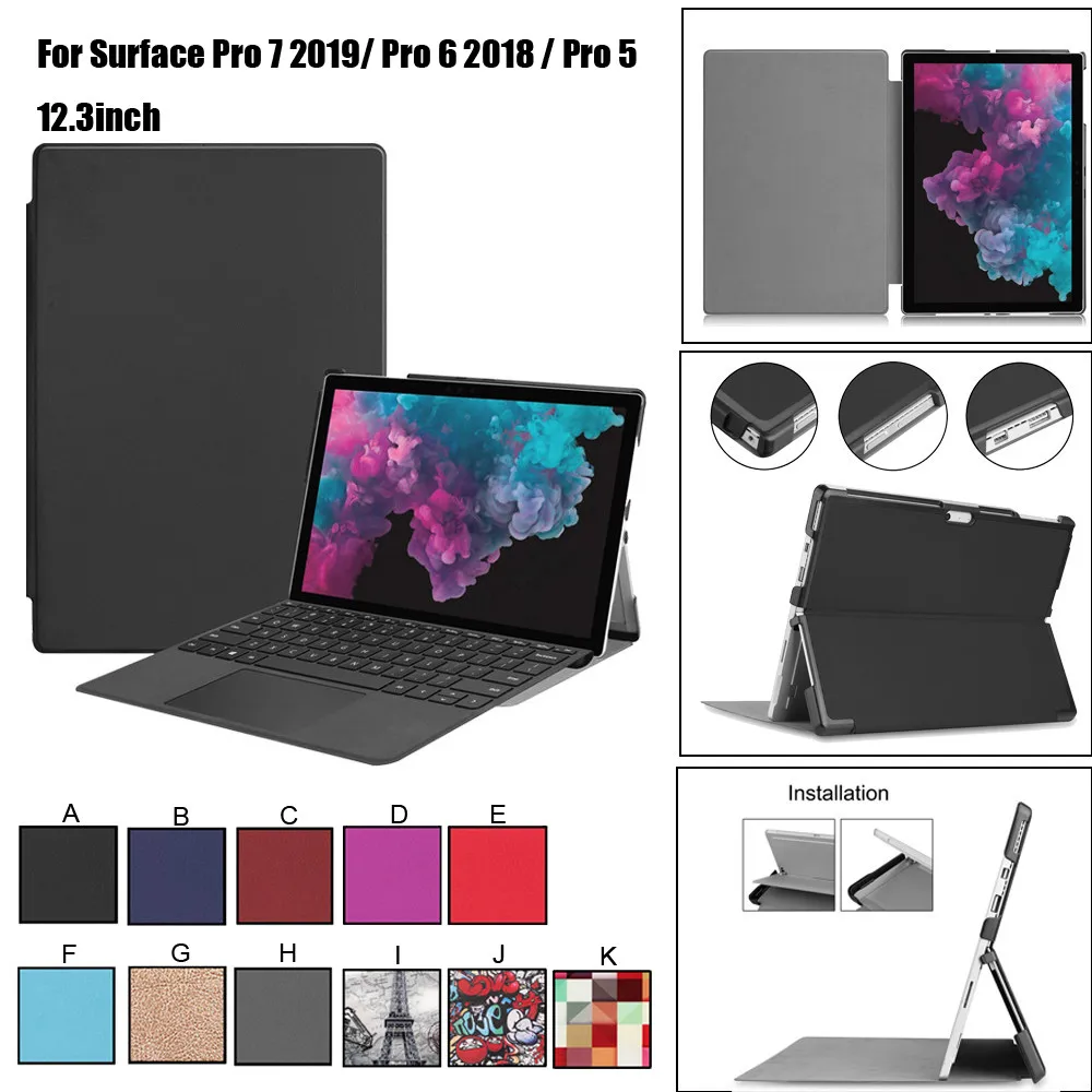 Чехол для планшета портативный чехол подставка Microsoft Surface Pro 7 2019/ 6 2018 / 5 дюйма