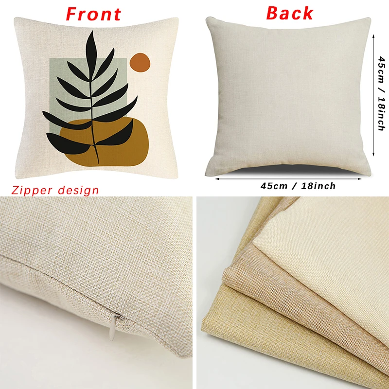 

Hand-painted Plant Abstract Art Pillowcase Office Sofa Cushion Cover Home Decor Throw Pillow Cover Car Pillow Case 45x45cm