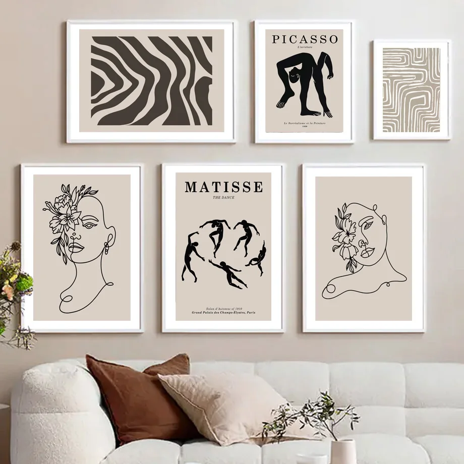 

Matisse Picasso Minimalism Gallery Set Wall Art Canvas Painting Nordic Posters And Prints Wall Pictures For Living Room Decor