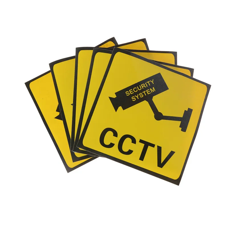 1PCS 4/5/8/10 шт./лот, Солнцезащитная CCTV видеонаблюдение Безопасность Камера сигнализации Стикеры Предупреждение Наклейка Знаки - Цвет: 1PCS