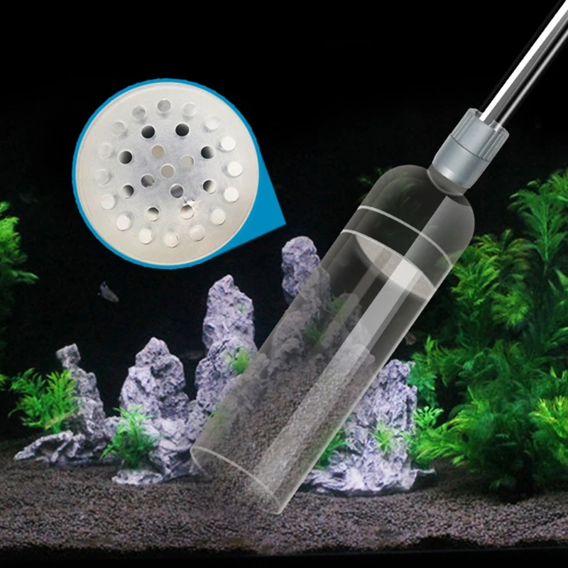 

Home Aquarium Fish Tank Vacuum Water Changer Siphon Pump Manual Sand Gravel Cleaner Water Filter Strainer Water Replace Cleaning