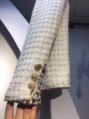 Высококачественная женская дизайнерская твидовая куртка Осеннее женское