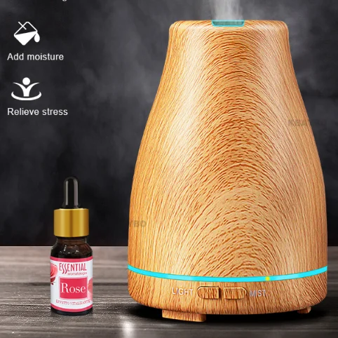 120 мл ультразвуковой увлажнитель воздуха светильник дерево эфирное масло