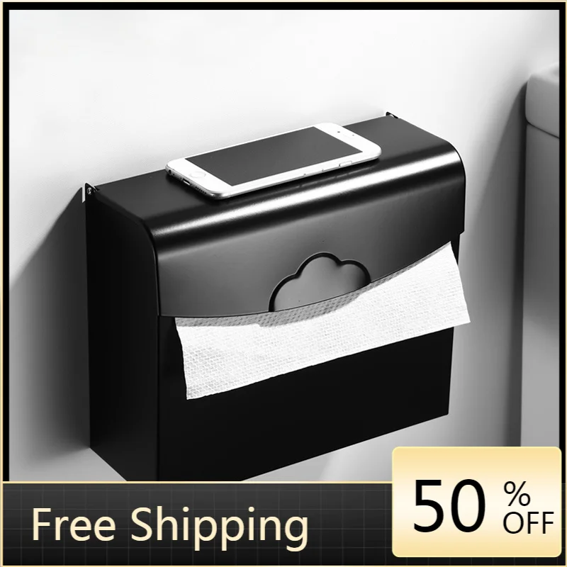 

Home Luxury Toilet Paper Holder Box Bathroom Decoration Black Toilet Paper Rack Holder Stand Coiffeuse Toilet Accessories AG50ZH