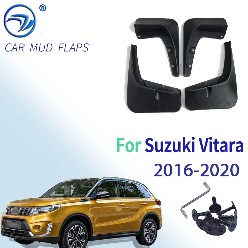 

Mudflaps Splash Guards Car Mud Flaps For Suzuki Vitara / Edcudo Mudguards Fender 2016-2020 Front & Rear Protector