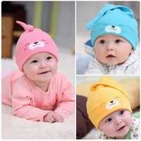 cartoon baby hat cute animal baby girls boys toddlers cotton sleep cap for newborn spring a hats bebek clothing accessories