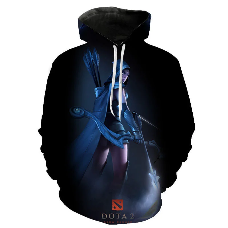 

Новинка 2021, толстовки с 3D принтом Dota 2 Game, уличная одежда для мальчиков и девочек, крутой пуловер, одежда, толстовки, Толстовка Оверсайз