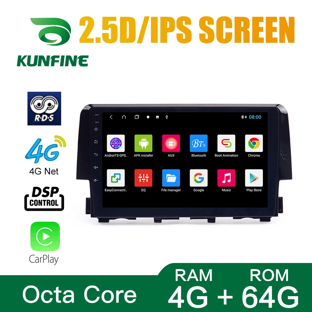 

Octa Core 1024*600 Android 10.0 Car DVD GPS Navigation Player Deckless Car Stereo For Honda Civic 2016 Radio Headunit 3G Wifi