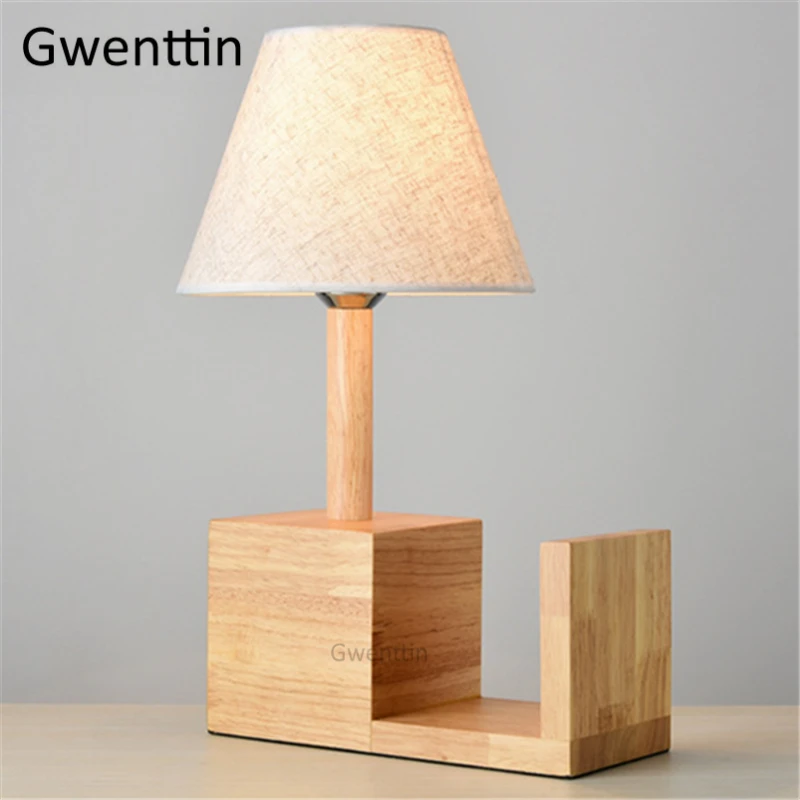 Деревянная книжная полка настольная лампа для чтения кабинета спальни