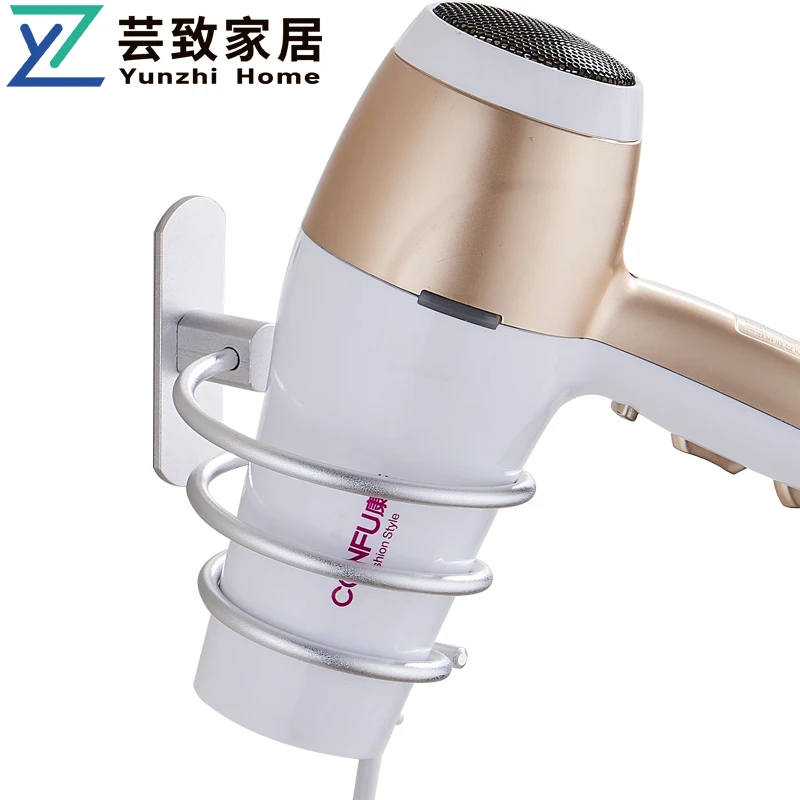 

Punch-free Hair Dryer Bracket Wall-mounted Storage Rack Bathroom Bracket Aluminum Alloy Shelf-free Punching Bathroom Accessories