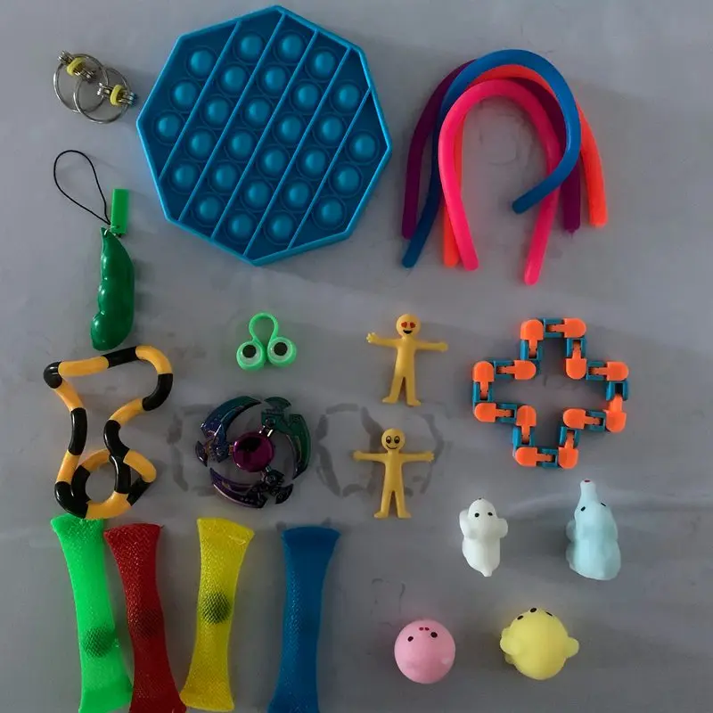 

Fidget Sensory Toy Set Stress Relief Toys Autism Anxiety Relief Stress Bubble Fidget Sensory Toy For Kids Adults
