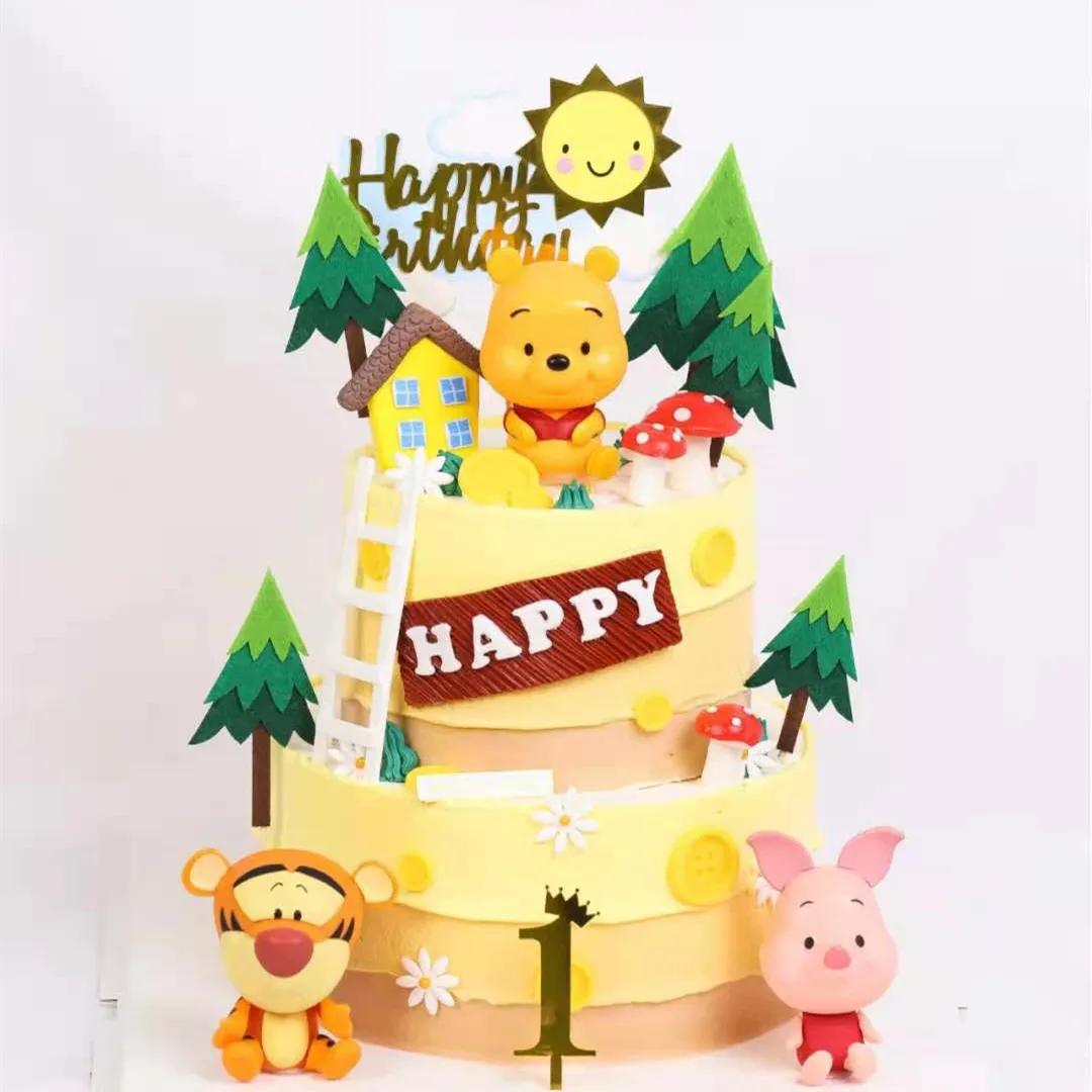 

Disney Винни-Пух, поросенок, тигр, украшение для торта, выпечка для торта, Топпер для детского дня рождения