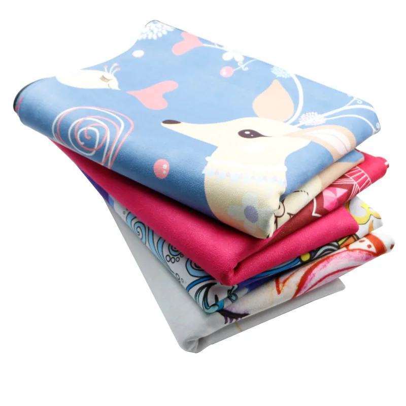 Портативное Складное двухстороннее полотенце для йоги из натуральной