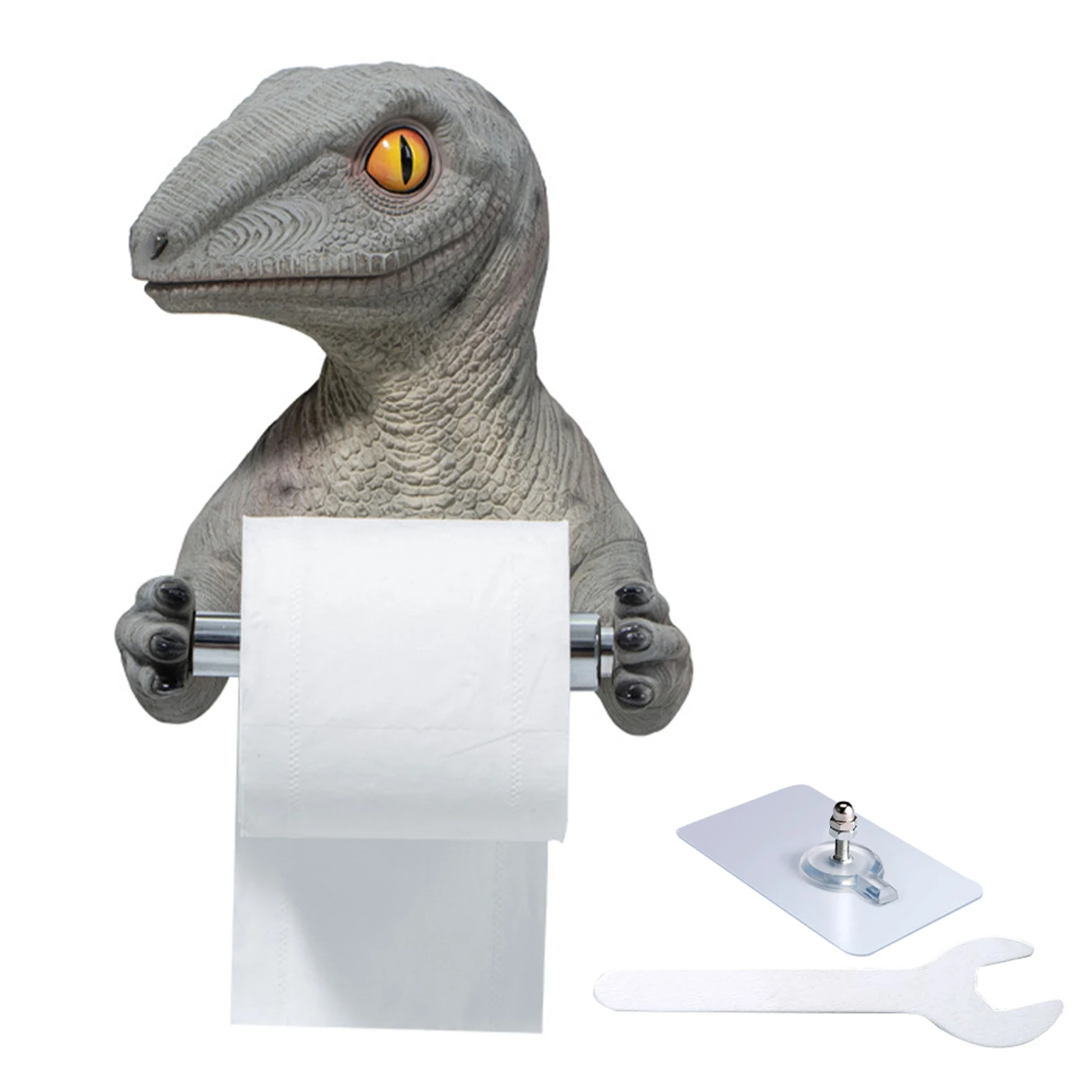 

Настенный держатель для туалетной бумаги в виде динозавра