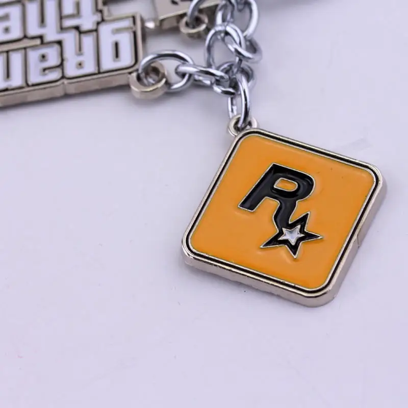 Горячая Распродажа игры PS4 тема брелок GTA 5 Grand Theft Auto письмо металл эмалевый