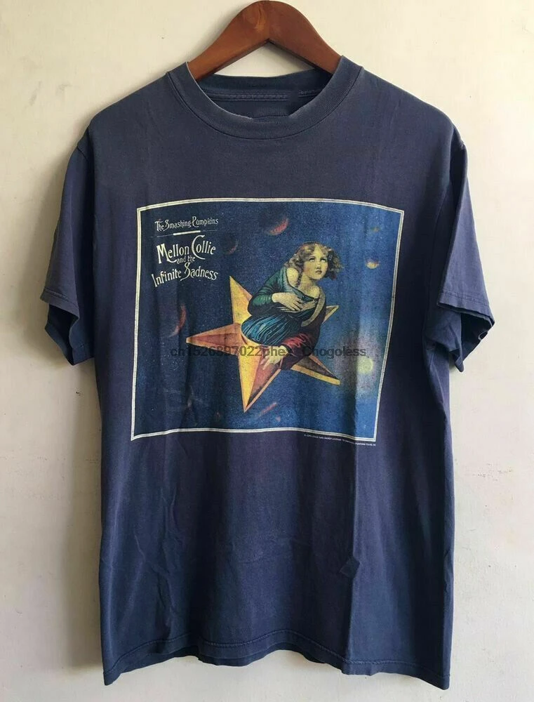 Мужская футболка из хлопка в стиле 90-х с изображением SMASHING PUMPKINS Mellon Collie