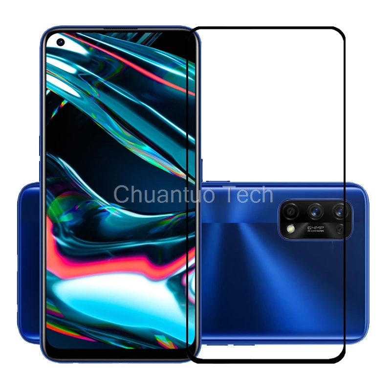 

Закаленное стекло премиум-класса для Realme 7 Pro, Защитная пленка для экрана с полным покрытием для Realme 7 Pro, 75 шт./лот 2.5D