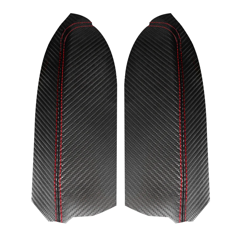 Текстура углерода из микрофибры 2 шт. передняя дверь подлокотник Панель Накладка