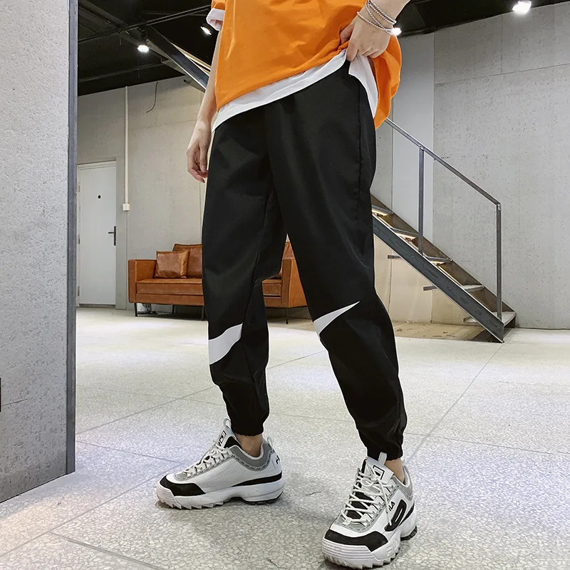 

Hip Hop Streetwear Men Splice Joggers Pants Fashion Men Casual Cargo Pant Trousers High Street Elastic Waist Harem Pant Men 3XL