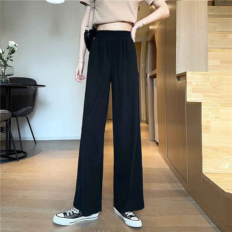 

YTX1542 High waist slimming summer Korean version 2021 new thin drape plus size casual pants