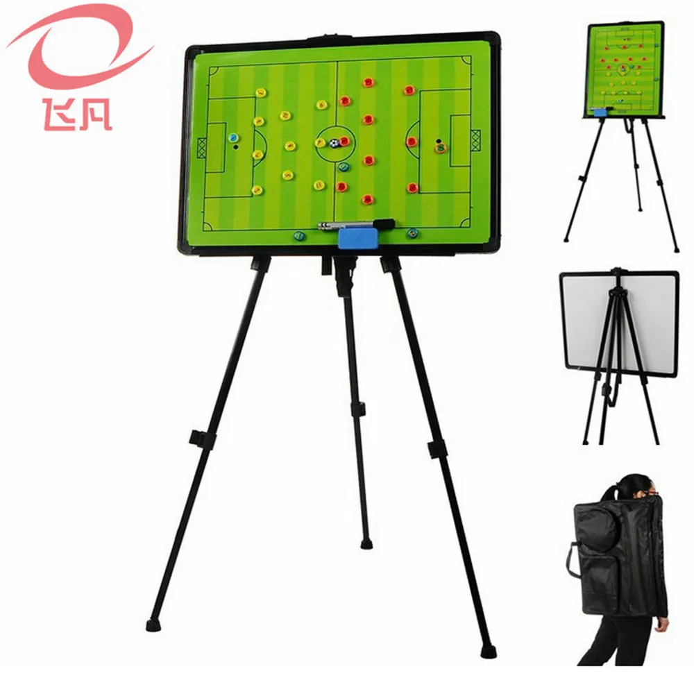 60x45cm Large Size soccerFloor Type Football Teaching Board Bracket Type Football Tactical Board with Backpack Magnetic Erasable