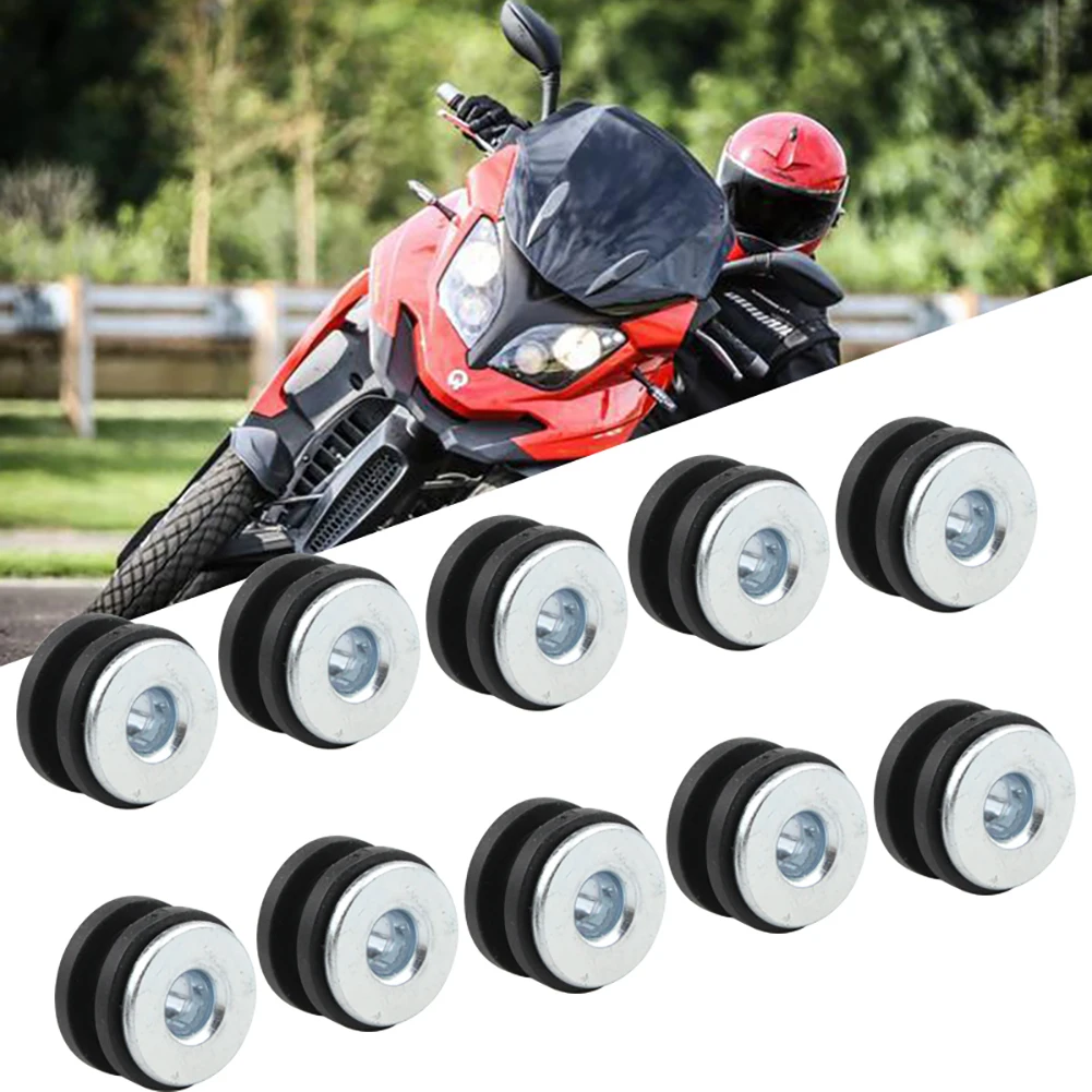 10/20/30pc Motorcycle Rubber Grommets Bolt Assortment Kits For Honda Yamaha for Suzuki Fairing Bolts Pressure Relief Cushion Kit