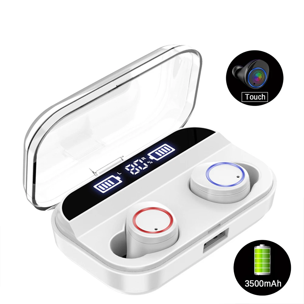 Беспроводные Bluetooth наушники X11 с сенсорным управлением светодиодный