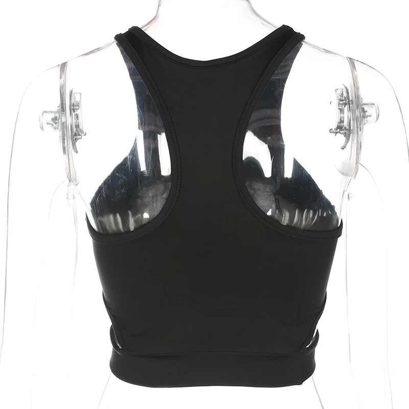 Сексуальный женский спортивный бюстгальтер для йоги Женский Топ открытый без