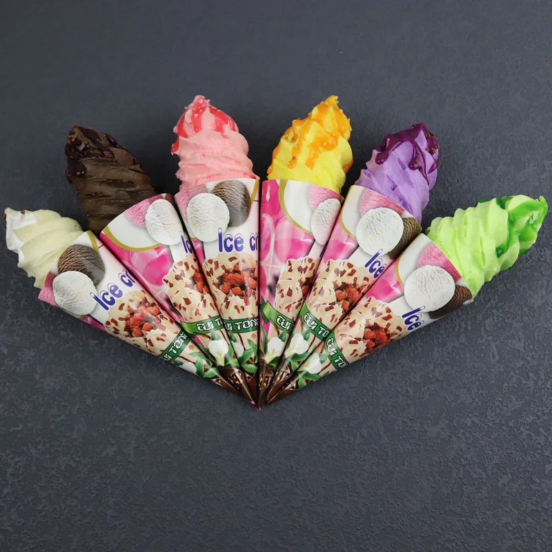 Имитация искусственных продуктов Спиральный Конус хрустящее мороженое модель