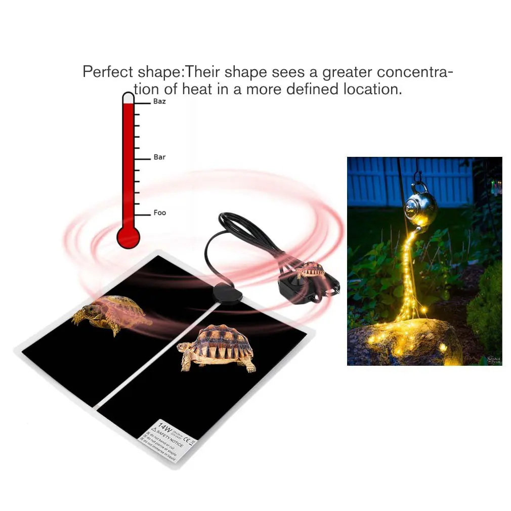 

Heating Warm Pad Adjustable Temperature Controller Incubator Mat Tools Terrarium Reptiles Heat Mat 5-20W Climbing Pet EU US