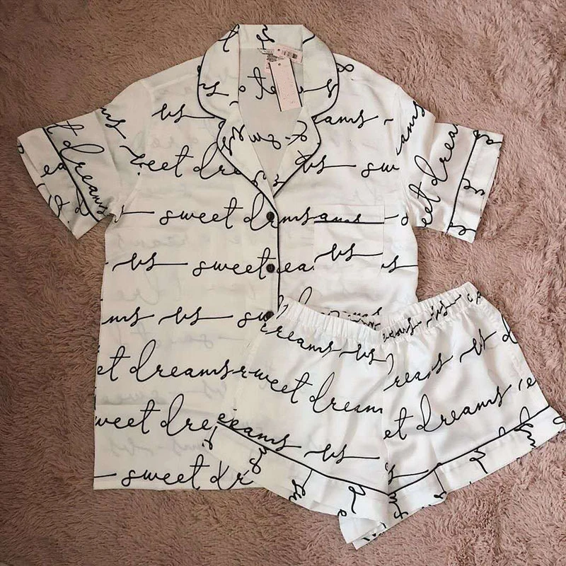 2020 Новая модная женская одежда летняя новая Пижама с короткими рукавами женский