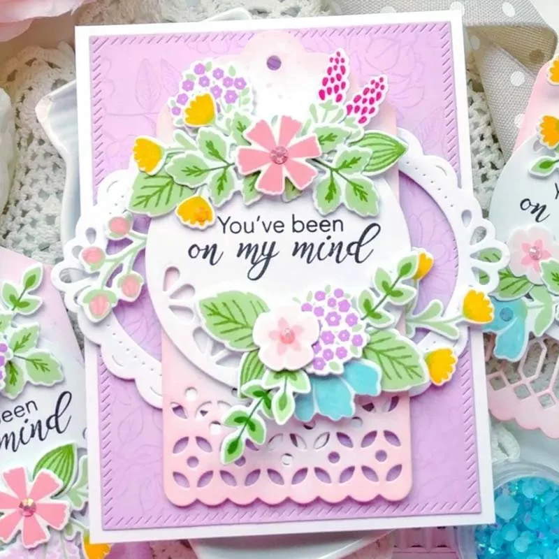 Металлические штампы для резки косая прямоугольная рамка скрапбукинга бумаги