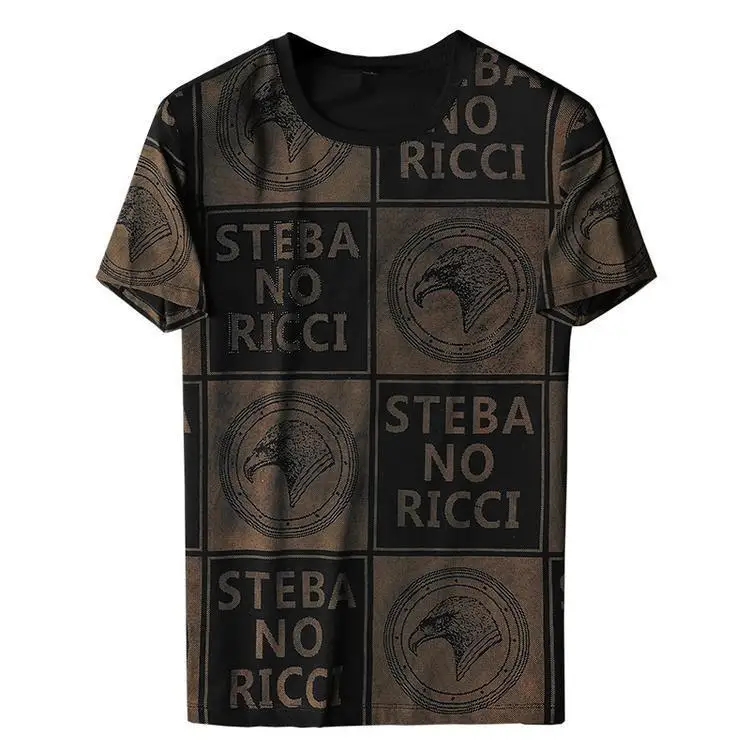 

Men's new short sleeve T-shirt 2021 summer fashion letter printed T-shirt