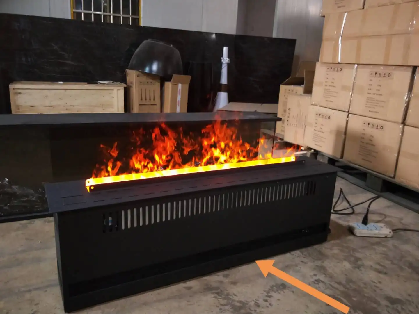Top sale 140cm three colors flame customized 3d water vapor electric fireplace with heating | Бытовая техника
