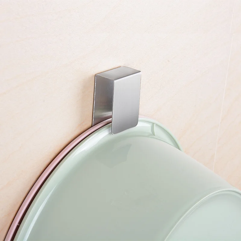 

Toilet Bason Storage Rack Wall Hangers Stainless Steel Hole Punched Put Tub Wall Mounted Bathroom Creative Basin Hook