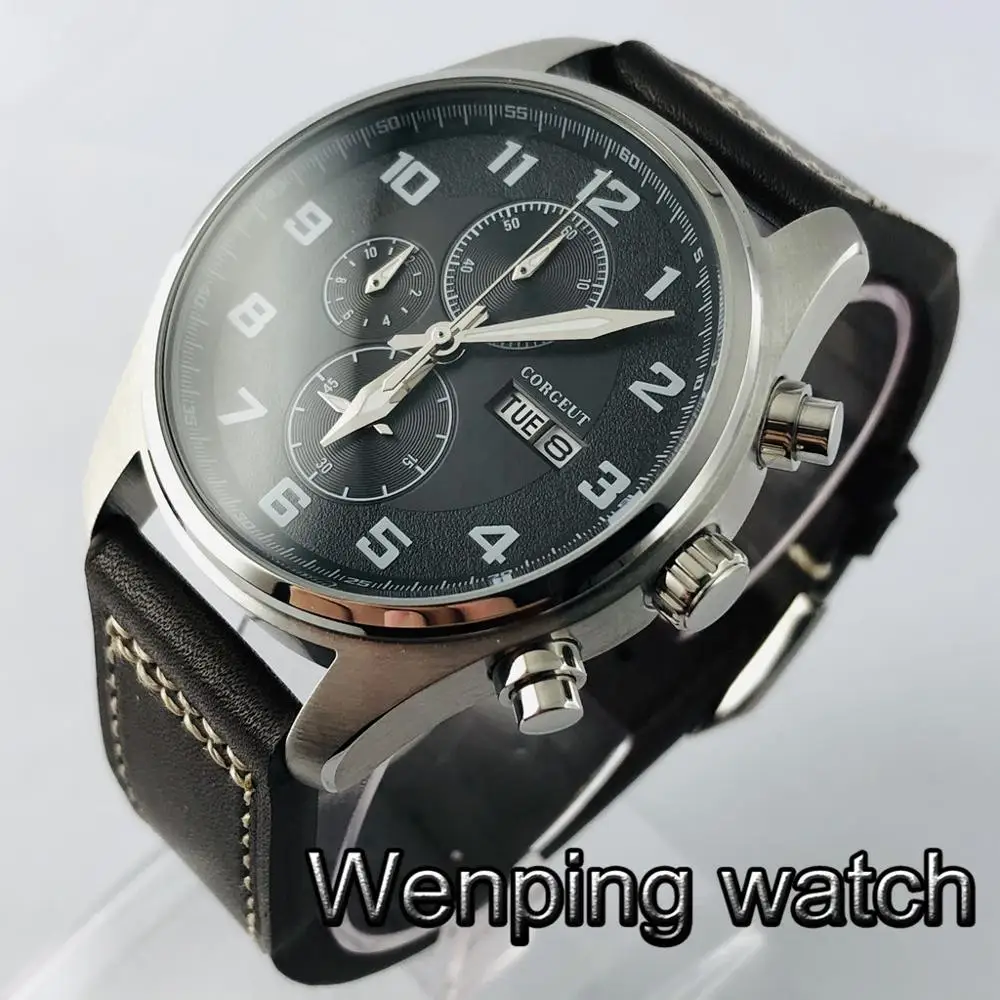 Мужские кварцевые часы с хронографом 41 мм | Наручные