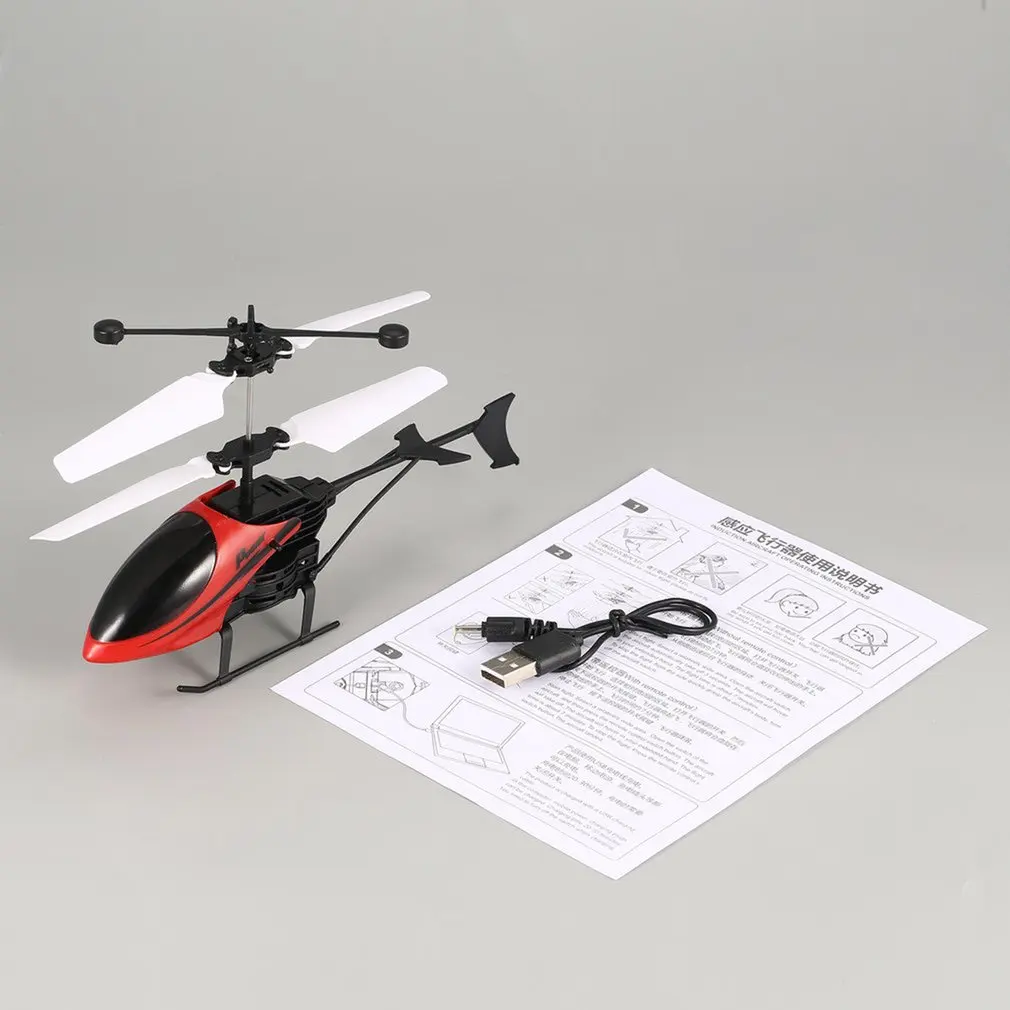 D715 Flying Mini Infrared Induction RC Helicopter Drone Remote Control Aircraft with LED Flashing light for Kids Toys Gift