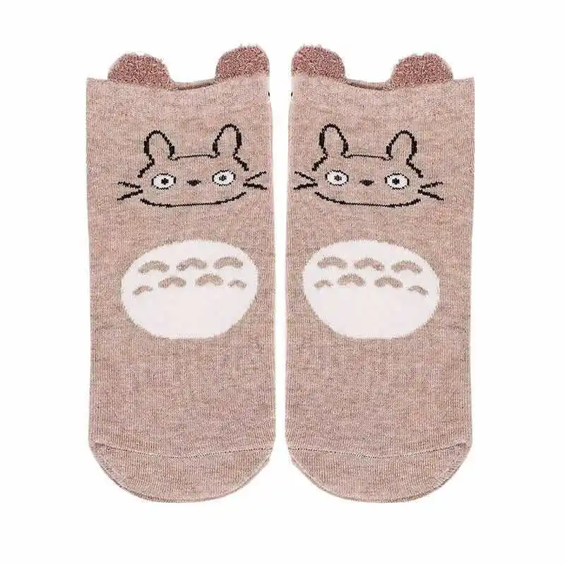 5 пар/партия женские носки дышащие спортивные Забавный мультяшный Кот короткие