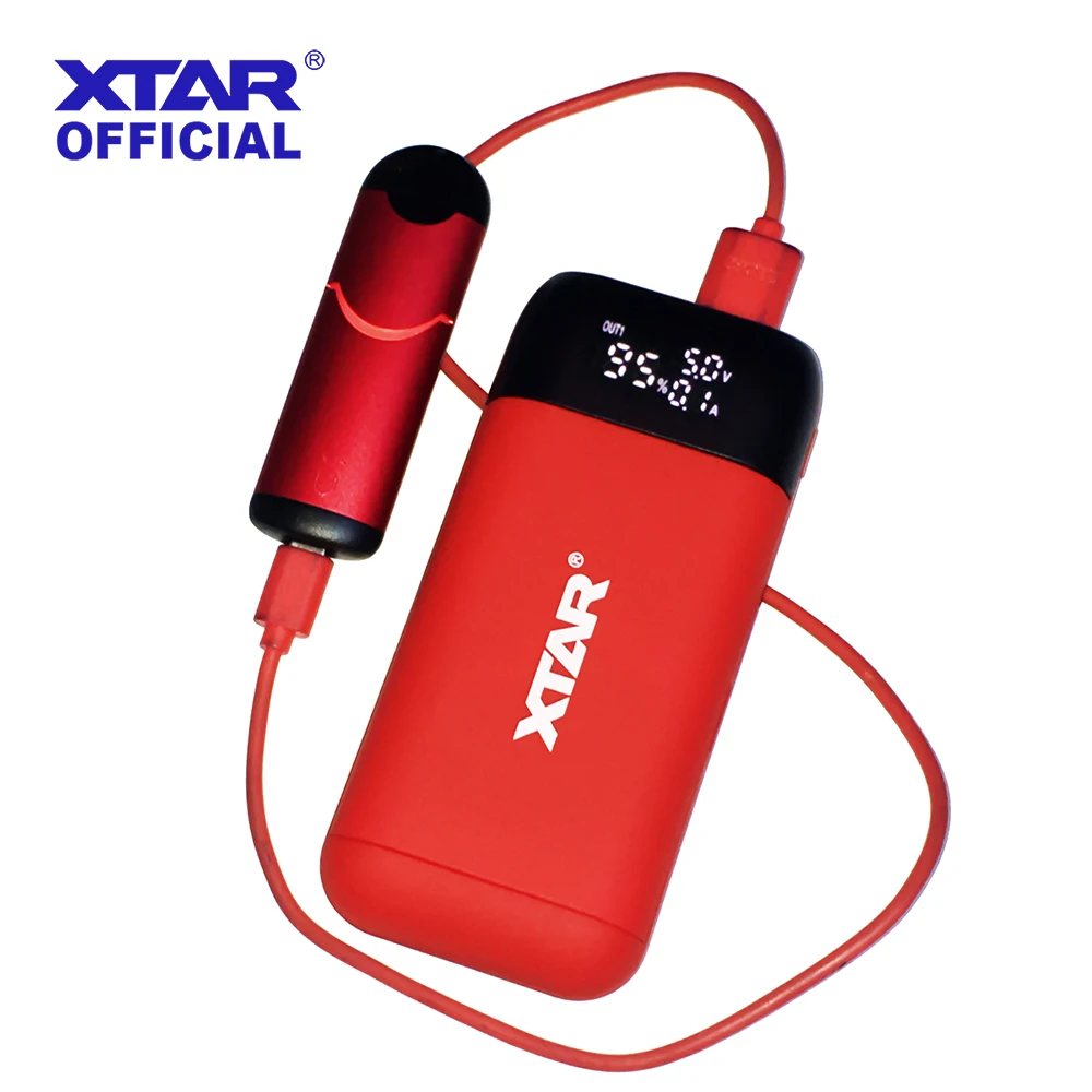 XTAR Батарея Зарядное устройство 18650 Мощность банк PB2S QC3.0 быстро Портативный