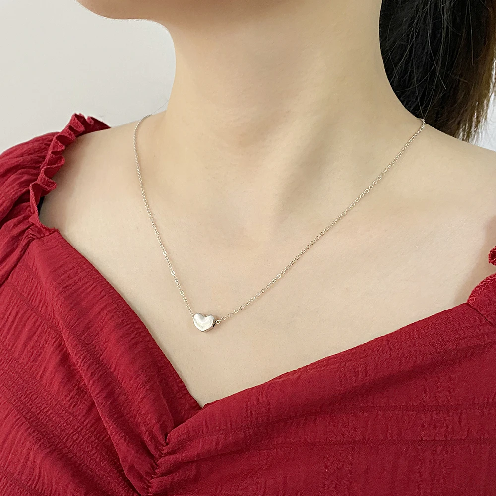 Простой кулон в форме сердца колье с 3D цепочкой виде Пляжное летнее ожерелье d