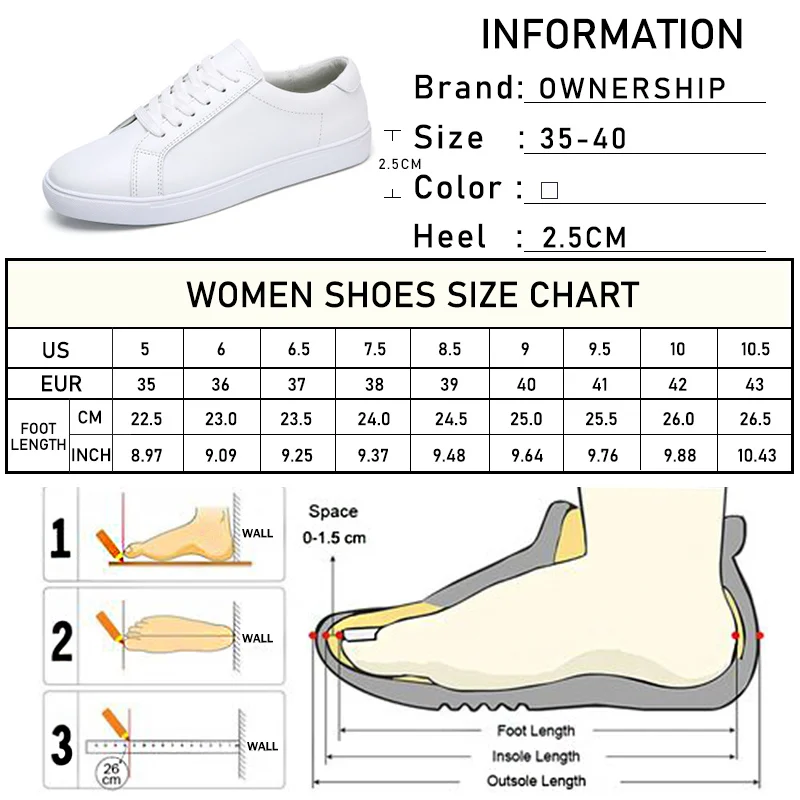 

Women PU Leather Lace Up Sneakers Woman 2020 Soft Vulcanized Women's Casual Flats Ladies Fashion Female Comfortable White Shoes
