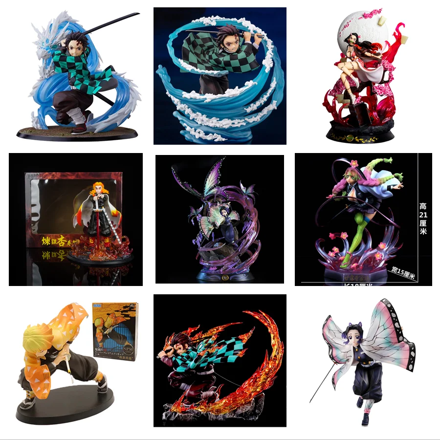

9 styles Different Style Demon Slayer Anime Figure Kamado Zenitsu Action Kimetsu no Yaiba Toys Statue Adult Model Doll Gifts