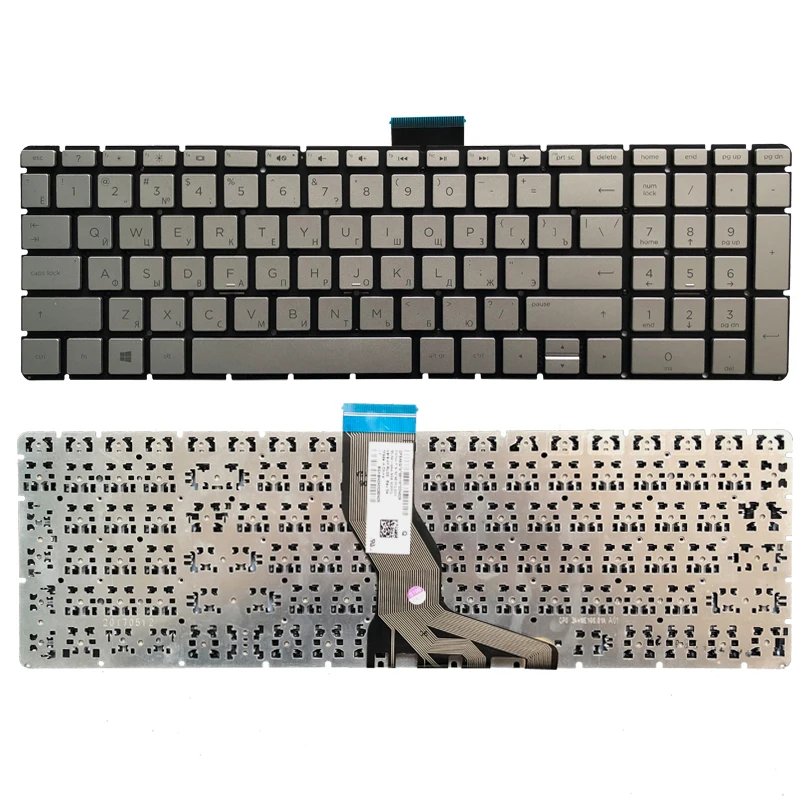 New Laptop Russian Keyboard For HP 17-AR 17-BS 17-AK 17-AE 17G-BR 17Q-BU 17Z-AK 17T-BS RU Black/Silver | Компьютеры и офис