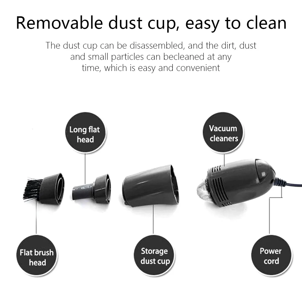 Портативный настольный мини пылесос для чистки ПК ноутбука клавиатуры школы